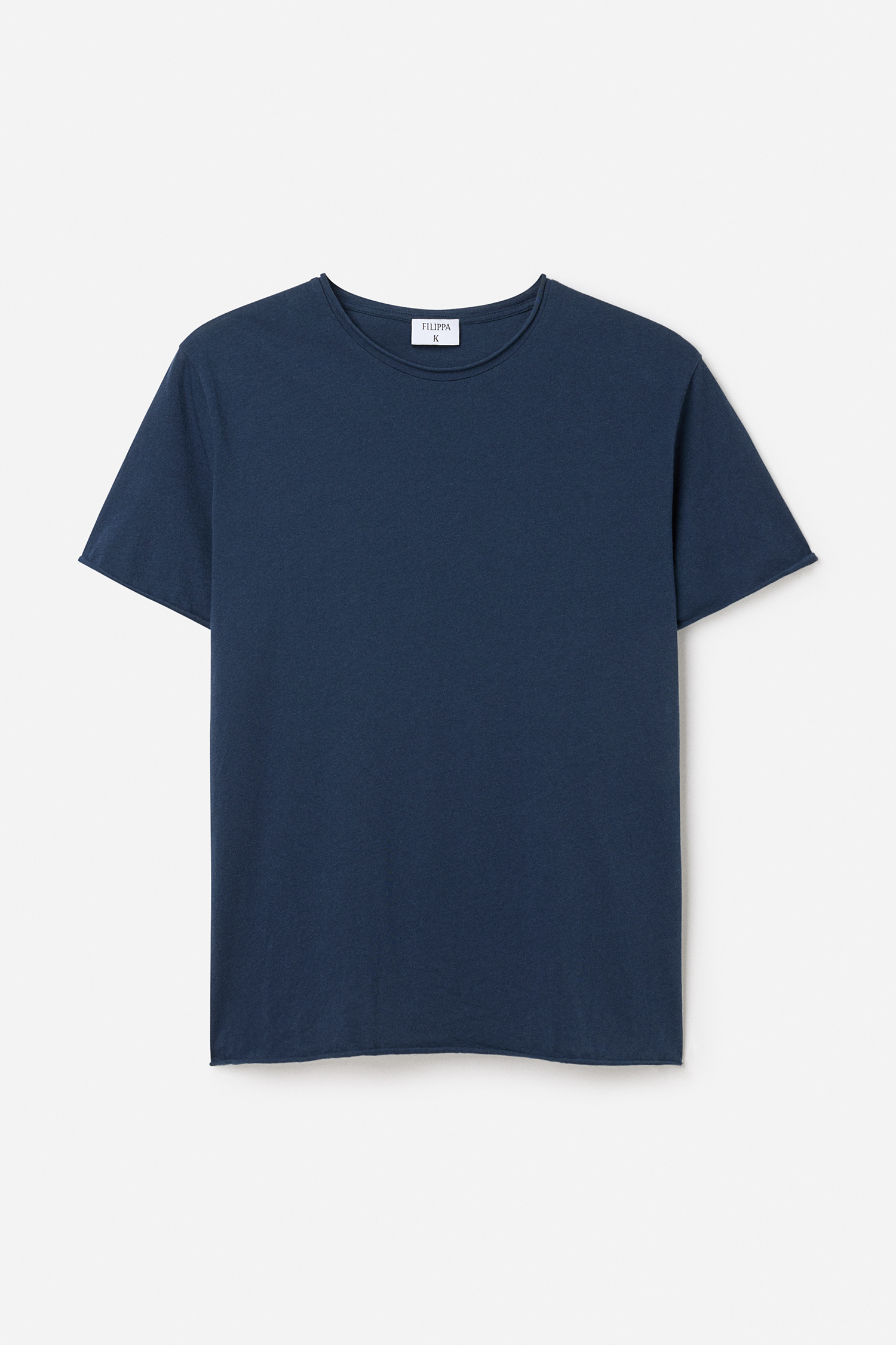 Filippa K Roll Neck Tee In Blue