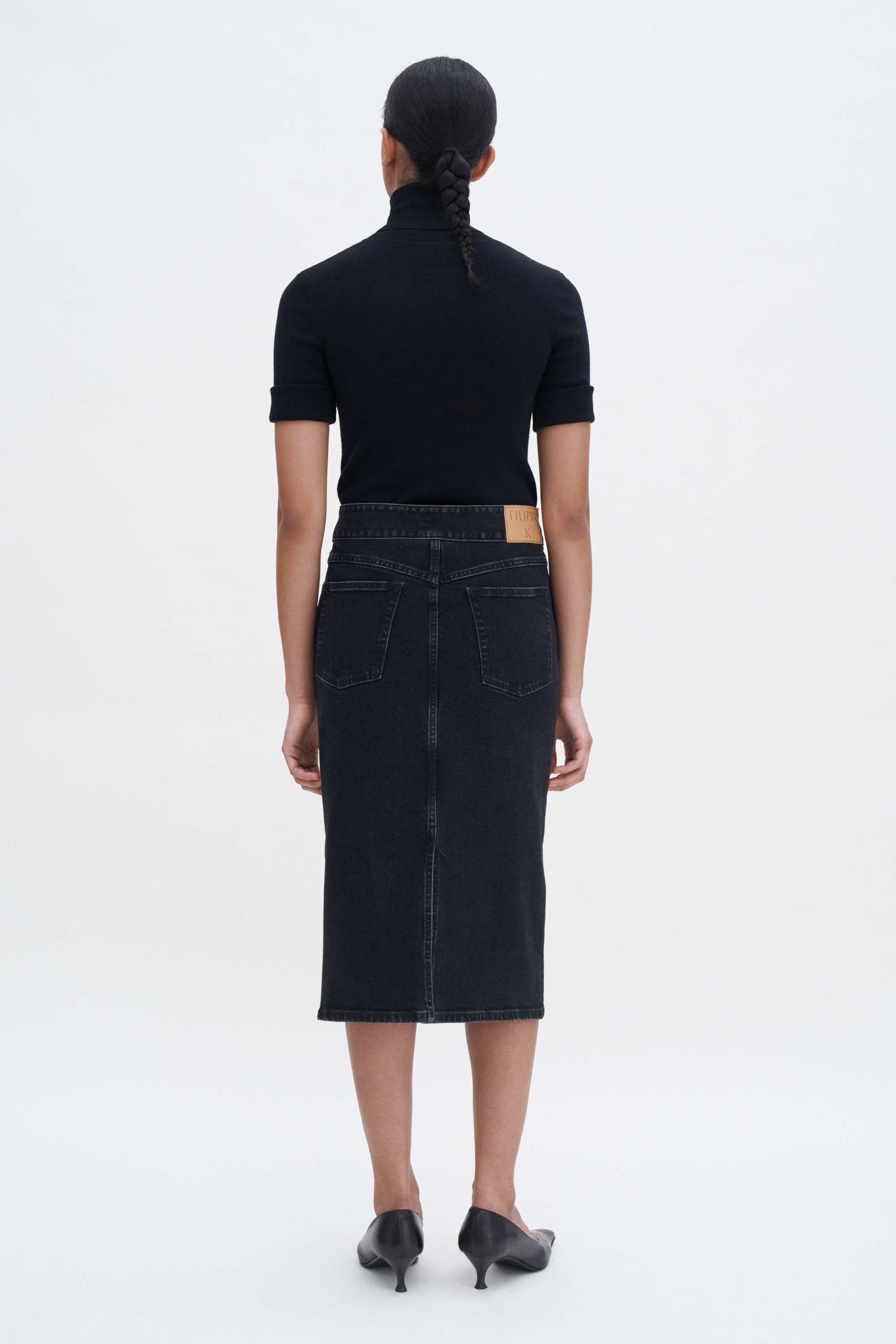 Filippa K Trucker Jean Skirt In Black