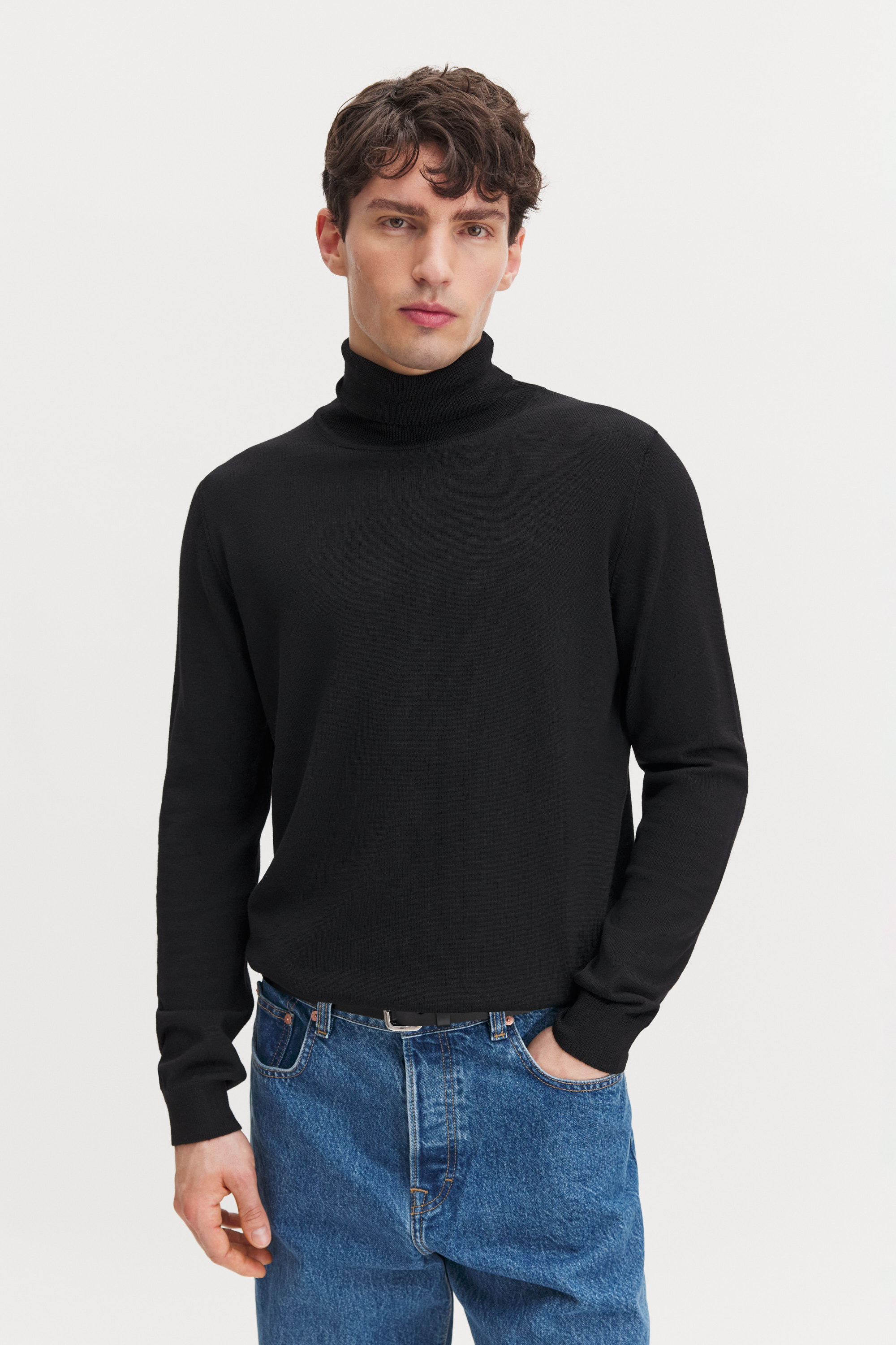 Filippa K Merino Turtleneck Sweater In Black