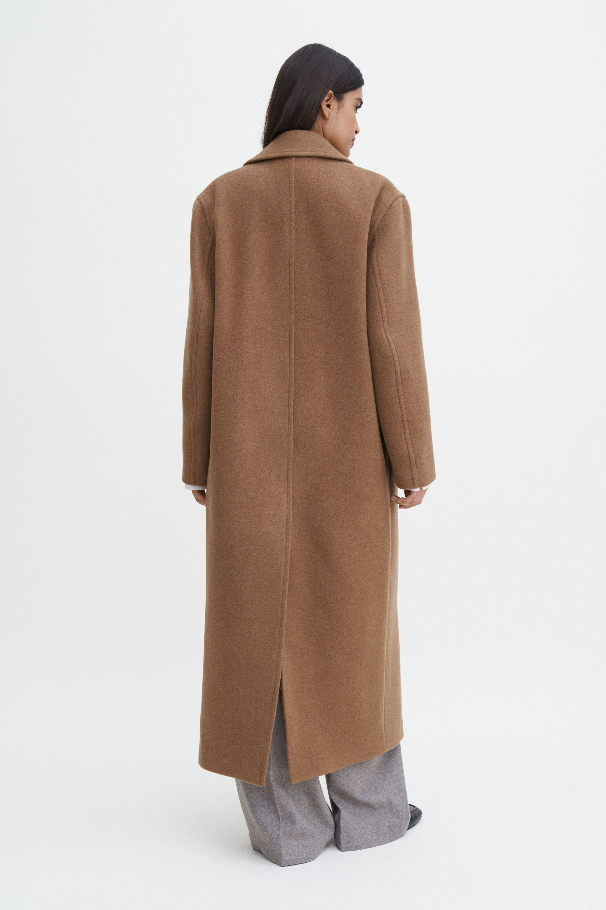 Filippa K Double Breasted Brushed Wool Coat