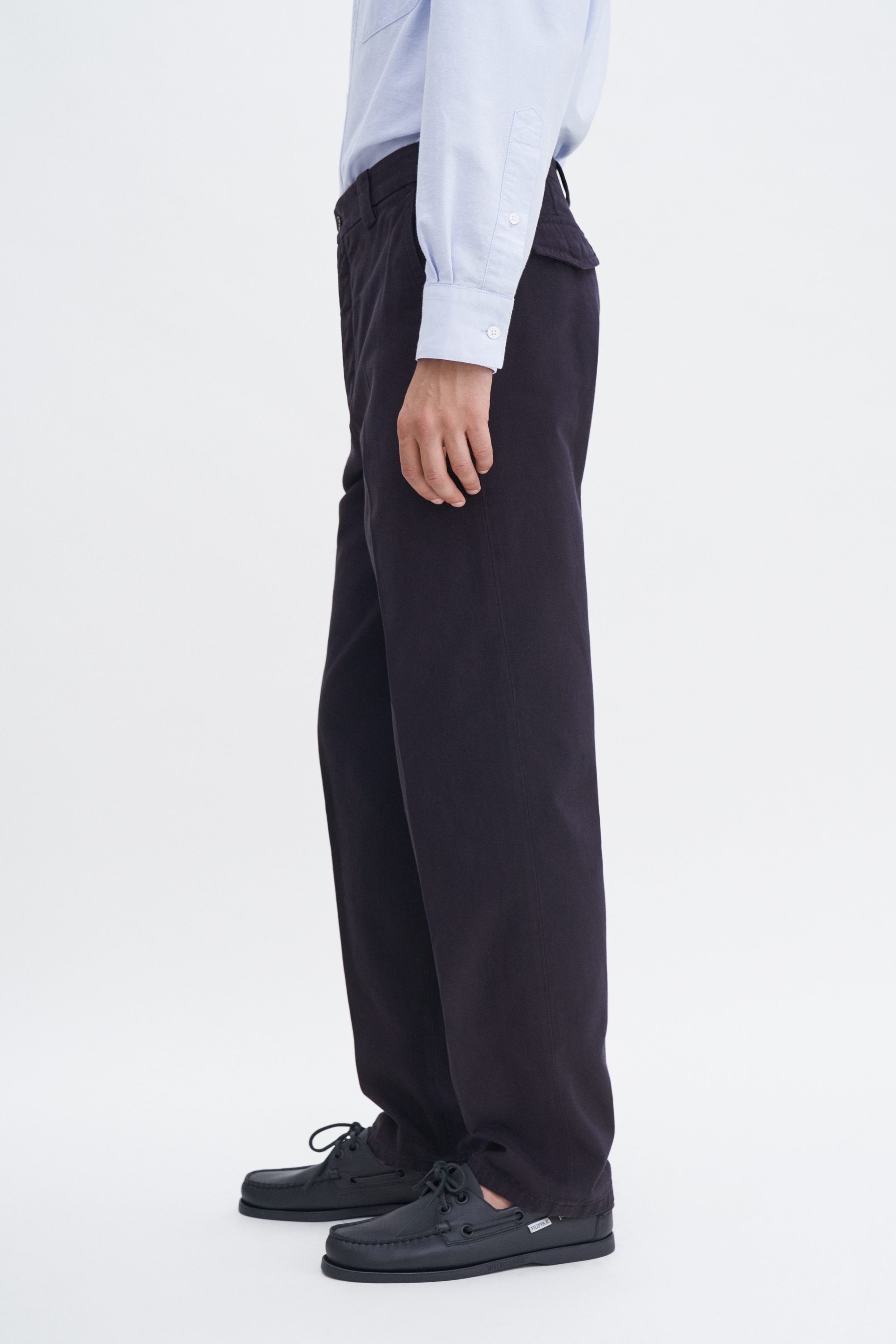 Filippa K Cotton Chino Trouser In Blue