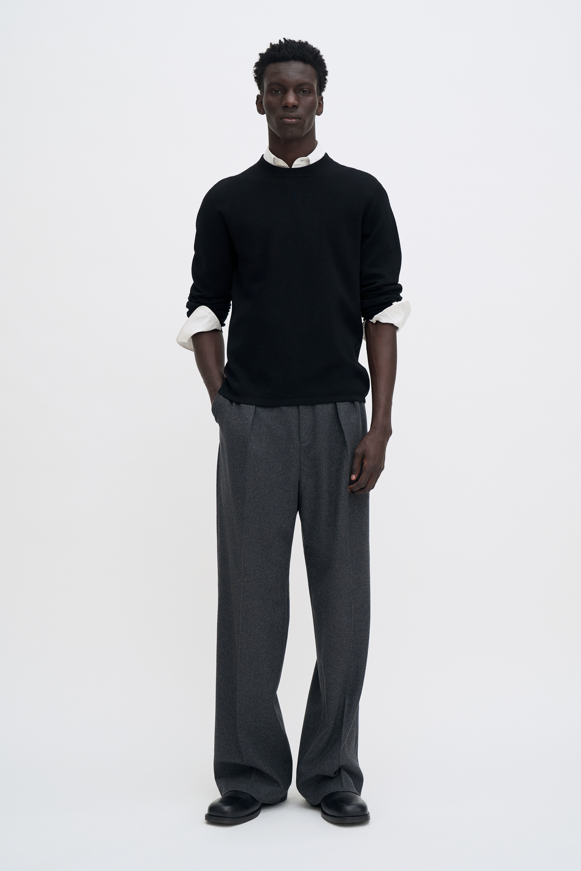 Filippa K Wool Milano Knit Sweater In Black