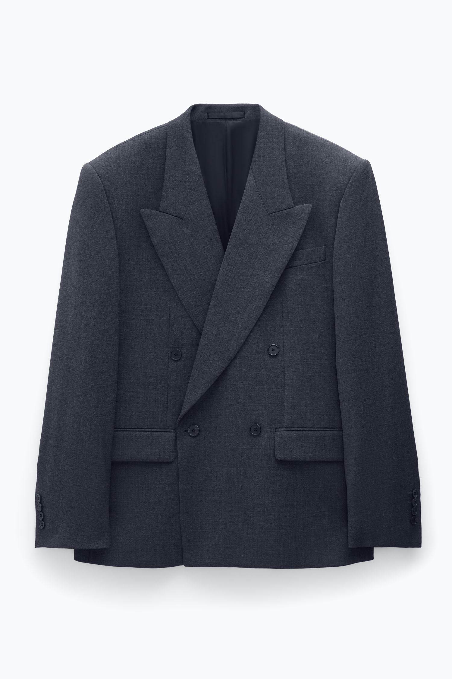 Shop Filippa K Boxy Wool Blazer In Grey