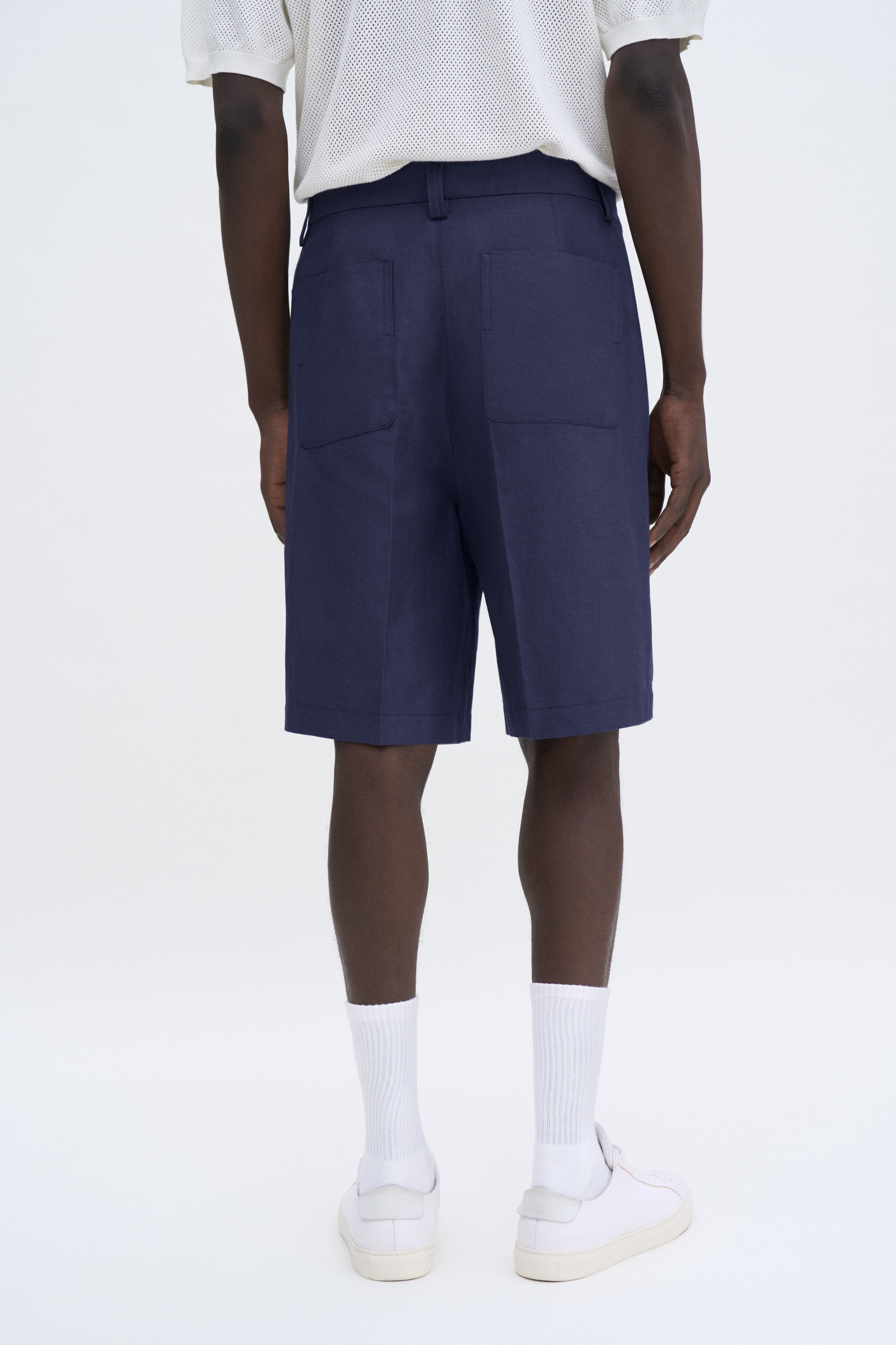 Filippa K Oversized Work Shorts In Blue