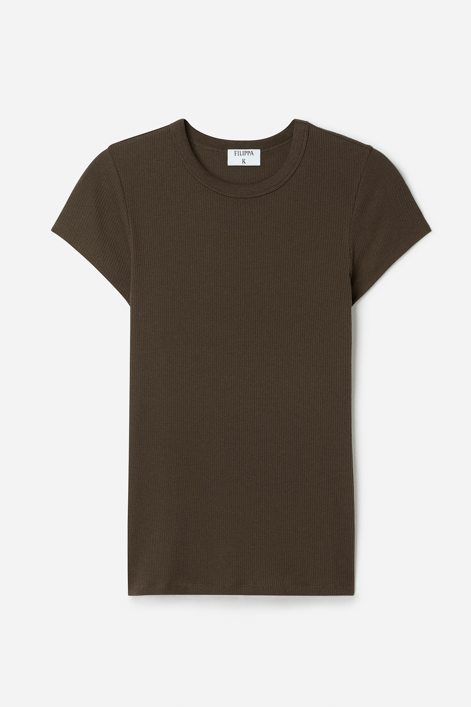 Filippa K Fine Rib Tee In Green