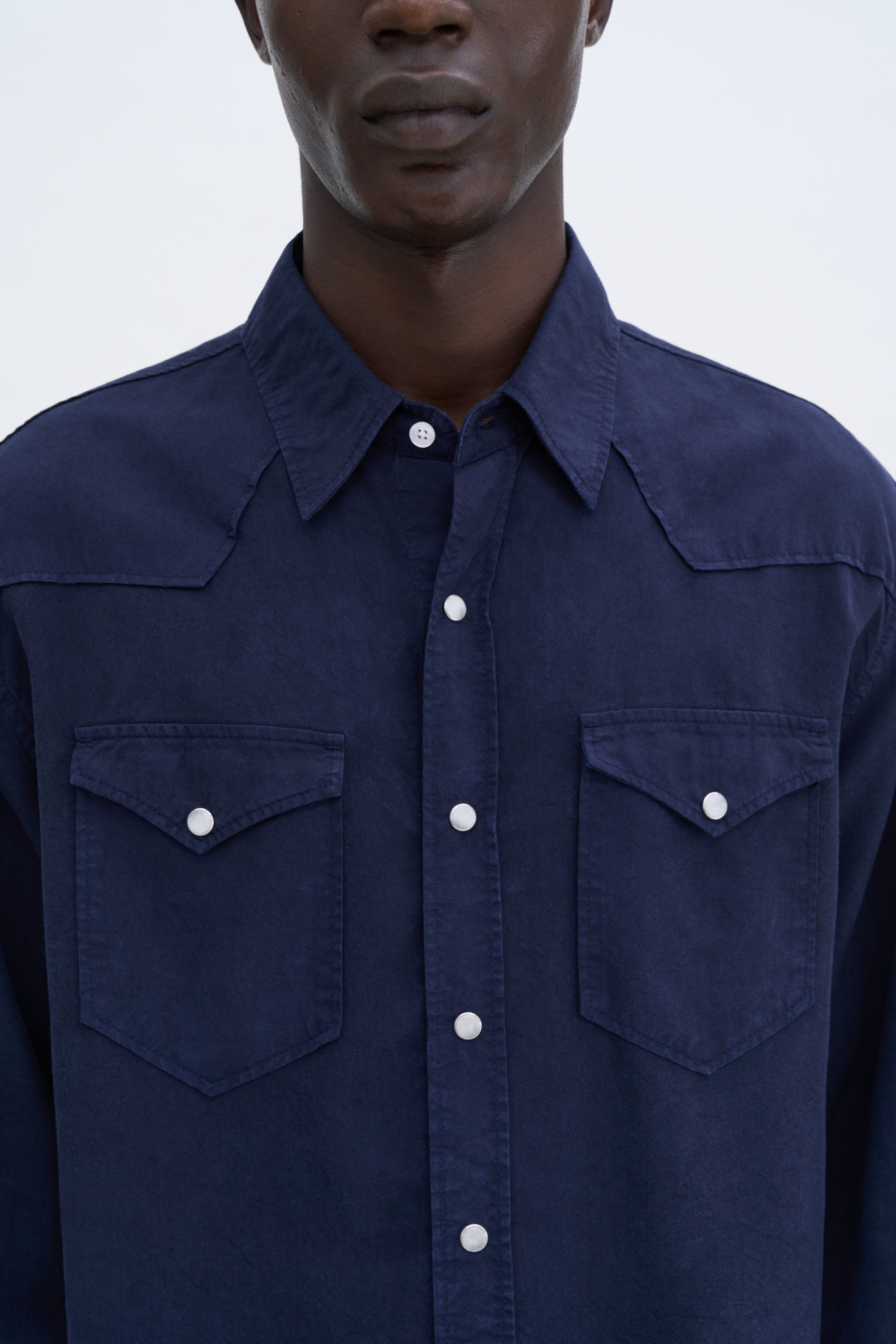 Filippa K Lyocell Shirt In Blue